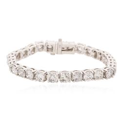 14KT White Gold 13.54 ctw Diamond Tennis Bracelet