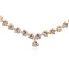 Image 2 : 14KT Yellow Gold 18.06 ctw Tanzanite and Diamond Necklace