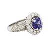 Image 2 : 14KT White Gold 2.23 ctw Tanzanite and Diamond Ring