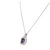 Image 3 : 14KT White Gold 2.10 ctw Tanzanite and Diamond Pendant With Chain