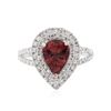 Image 1 : 14KT White Gold 1.50 ctw Rubellite and Diamond Ring