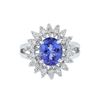 Image 1 : 14KT White Gold 2.95 ctw Tanzanite and Diamond Ring
