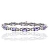 Image 1 : 14KT White Gold 5.55 ctw Tanzanite and Diamond Bracelet