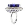 Image 3 : 14KT White Gold GIA Certified 18.78 ctw Tanzanite and Diamond Ring