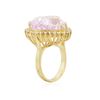 Image 3 : 14KT Yellow Gold GIA Certified 18.42 ctw Kunzite and Diamond Ring