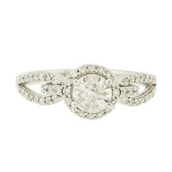 14KT White Gold 0.85 ctw Diamond Ring