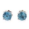 Image 1 : 14KT White Gold 2.00 ctw Blue Zircon Earrings