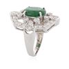 Image 3 : 14KT White Gold 3.29 ctw Emerald and Diamond Ring