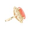 Image 3 : 14KT Yellow Gold 11.88 ctw Coral and Diamond Ring