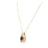 Image 3 : 14KT Yellow Gold 3.34 ctw Ruby and Diamond Pendant with Chain