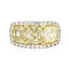 Image 1 : Platinum EGL USA Certified 5.69 ctw Fancy Yellow Diamond Ring