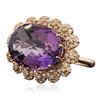 Image 2 : 14KT Rose Gold 3.04 ctw Amethyst and Diamond Ring