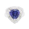 Image 1 : 14KT White Gold 5.22 ctw Tanzanite and Diamond Ring