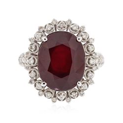 14KT White Gold 10.13 ctw Ruby and Diamond Ring