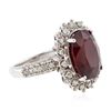 Image 2 : 14KT White Gold 10.13 ctw Ruby and Diamond Ring