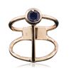 Image 1 : 14KT Rose Gold 0.55 ctw Sapphire Ring