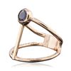 Image 2 : 14KT Rose Gold 0.55 ctw Sapphire Ring