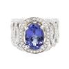 Image 1 : 14KT Two-Tone Gold 3.27 ctw Tanzanite and Diamond Ring