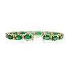 Image 3 : 14KT Yellow Gold 11.84 ctw Emerald and Diamond Bracelet