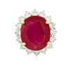 Image 1 : 14KT White Gold 13.74 ctw Ruby and Diamond Ring