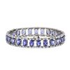 Image 2 : 14KT White Gold 19.75 ctw Tanzanite and Diamond Bracelet