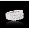 Image 2 : 14KT White Gold 2.98 ctw Diamond Ring