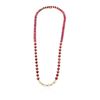 Image 1 : 14KT Yellow Gold 50.40 ctw Ruby and Diamond Necklace