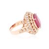 Image 3 : 14KT Rose Gold 12.37 ctw Ruby and Diamond Ring