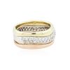Image 2 : 14KT Tri-Color Gold 0.49 ctw Diamond Ring