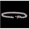 Image 3 : 14KT White Gold 3.02 ctw Diamond Tennis  Bracelet