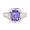 Image 1 : 14KT White Gold 1.94 ctw Tanzanite and Diamond Ring