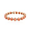 Image 1 : 14KT Rose Gold 16.91 ctw Coral and Diamond Bracelet