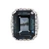 Image 1 : 14KT White Gold 31.13 ctw Topaz and Diamond Ring