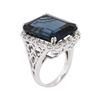 Image 3 : 14KT White Gold 31.13 ctw Topaz and Diamond Ring