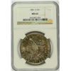Image 1 : 1881-S MORGAN SILVER DOLLAR, NGC MS-63 NICE COLOR!