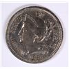 Image 1 : 1887/6 THREE CENT NICKEL, PROOF, RARE, MINTAGE UNKNOWN ON OVERDATE