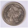Image 1 : 1878 THREE CENT NICKEL, PROOF-64, PROOF ONLY MINTAGE OF 2,350