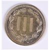 Image 2 : 1878 THREE CENT NICKEL, PROOF-64, PROOF ONLY MINTAGE OF 2,350