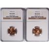 Image 1 : ( 2 ) 1973-S LINCOLN CENTS, NGC MS-66 RED RARE! NGC PRICE GUIDE+$325.00  EACH