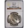 Image 1 : 1925-S PEACE SILVER DOLLAR, NGC MS-63+