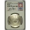 Image 1 : 2014 BASEBALL HALL OF FAME COMMEM SILVER DOLLAR NGC MS-70  HONUS WAGNER LABEL