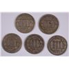 Image 2 : (5) 1866 THREE CENT NICKELS