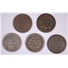 Image 2 : (5) 1853 SEATED DIMES