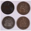 Image 1 : (4) SEATED QUARTERS (53, 54, 56, 73)