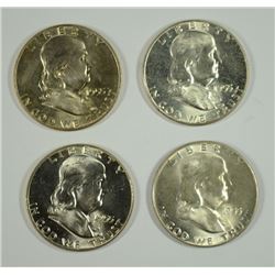 4 1955 FRANKLIN HALVES CH BU