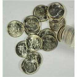 GEM BU ROLL OF SILVER ROOSEVELT DIMES DATED BEFORE 1964 VARIOUS DATES