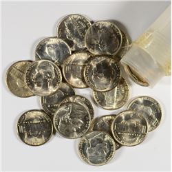 ORIGINAL GEM BU ROLL OF 1943 SILVER "WARTIME" NICKELS