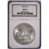 Image 1 : 1890 MORGAN SILVER DOLLAR, NGC MS-63