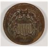 Image 1 : 1864 TWO CENT PIECE, LG MOTTO, TONING ON OBV., AU