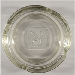 Vintage Playboy Club Bunny Logo Round Glass Ashtray